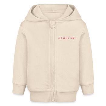 Absent du bureau 3 - Veste à capuche bébé bio Stanley/Stella - écru doux - Devant