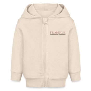 Florenz, Italien Stil Design T-Shirt - Baby Organic Kapuzenjacke Baby Connector von Stanley/Stella - Natur - Vorne