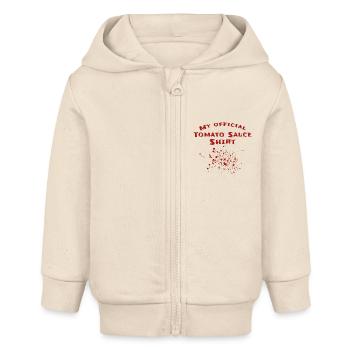 Tomatensoße Flecken Tomaten - Baby Organic Kapuzenjacke Baby Connector von Stanley/Stella - Natur - Vorne