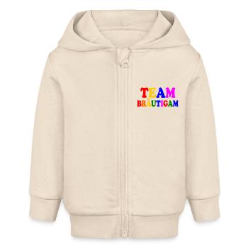 Team bräutigam - Baby Organic Kapuzenjacke Baby Connector von Stanley/Stella - Natur - Vorne