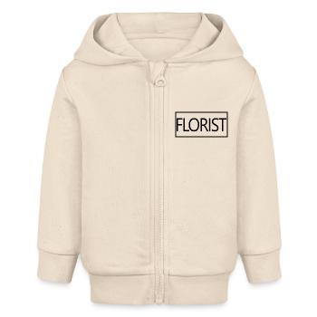 Florist Proud Graduate Florist Student Geschenk - Baby Organic Kapuzenjacke Baby Connector von Stanley/Stella - Natur - Vorne