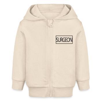Chirurg Stolzer graduierter Chirurg-Doktorstudent - Baby Organic Kapuzenjacke Baby Connector von Stanley/Stella - Natur - Vorne