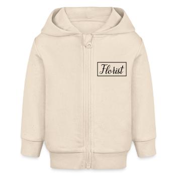 Florist Proud Graduate Florist Student Geschenk - Baby Organic Kapuzenjacke Baby Connector von Stanley/Stella - Natur - Vorne