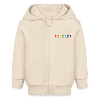 your color - Baby Organic Zip-up Hoodie by Stanley/Stella - soft Ecru - Front
