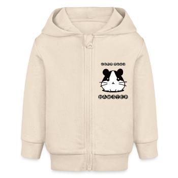 Obéissez à votre hamster - Veste à capuche bébé bio Stanley/Stella - écru doux - Devant