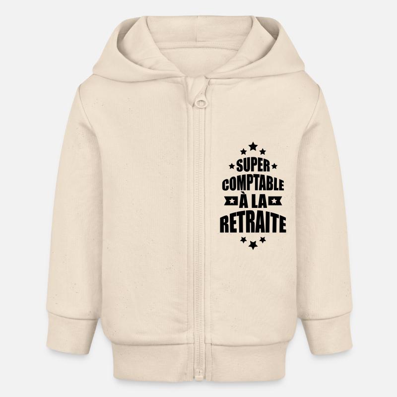 super comptable à la retraite - Veste à capuche bébé bio Stanley/Stella - écru doux