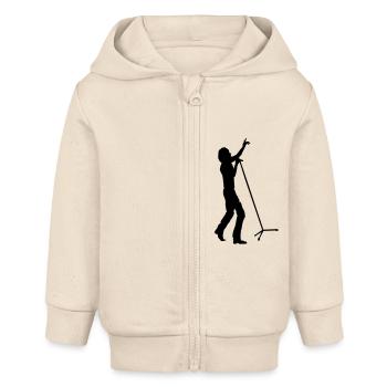 singer - Baby Organic Kapuzenjacke Baby Connector von Stanley/Stella - Natur - Vorne