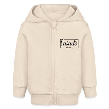 2023 Hochzeitsfeier des Verlobungsbräutigams - Baby Organic Kapuzenjacke Baby Connector von Stanley/Stella - Natur - Vorne