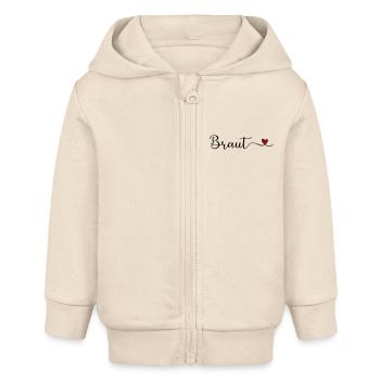 Braut - Baby Organic Kapuzenjacke Baby Connector von Stanley/Stella - Natur - Vorne