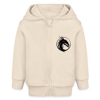 Vintage Tattoo Dragon Circle Logo Robe à l’échelle - Veste à capuche bébé bio Stanley/Stella - écru doux - Devant