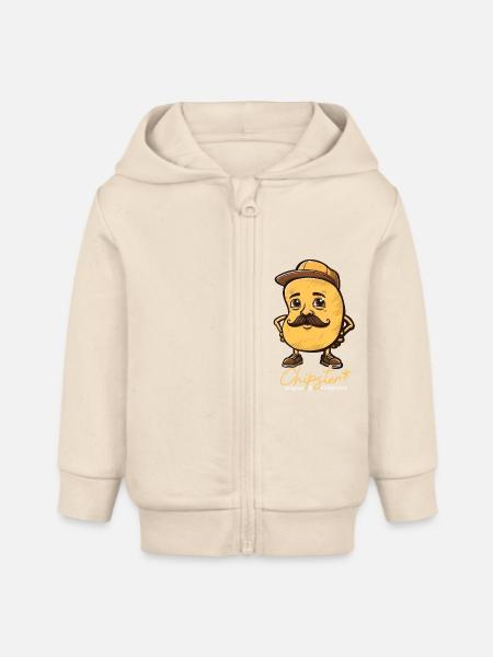 Chipster - Baby Organic Kapuzenjacke Baby Connector von Stanley/Stella - Natur