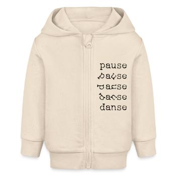 PAUSE DANSE - Veste à capuche bébé bio Stanley/Stella - écru doux - Devant