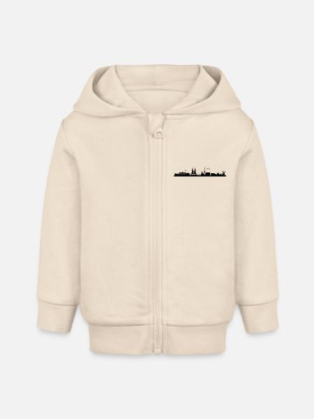 Skyline Bremen - Baby Organic Kapuzenjacke Baby Connector von Stanley/Stella - Natur