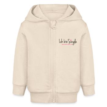 single - Baby Organic Kapuzenjacke Baby Connector von Stanley/Stella - Natur - Vorne