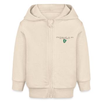 Steirablut ist kein Himbeersaft Wappen Steiermark - Baby Organic Kapuzenjacke Baby Connector von Stanley/Stella - Natur - Vorne