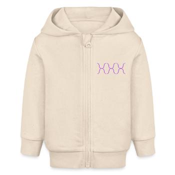 Wellen - Baby Organic Kapuzenjacke Baby Connector von Stanley/Stella - Natur - Vorne
