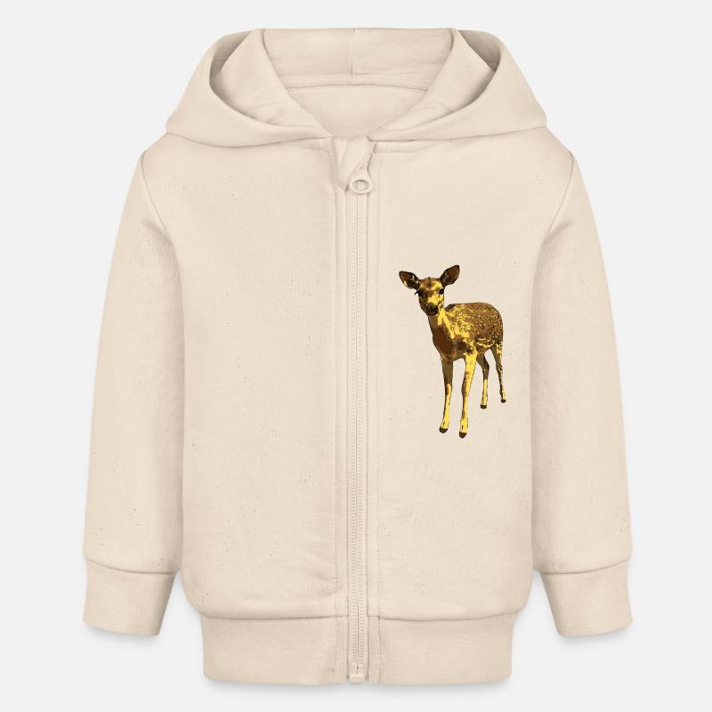 Bambi - Veste à capuche bébé bio Stanley/Stella - écru doux