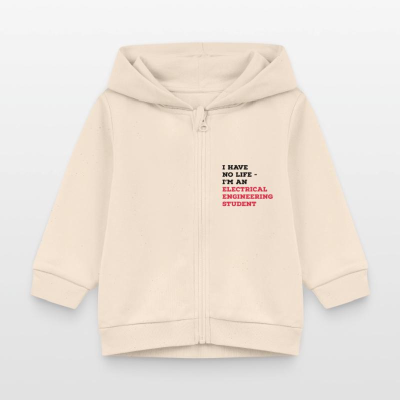 Electrical Engineering Studies Baby Organic Zip-up Hoodie by Stanley/Stella