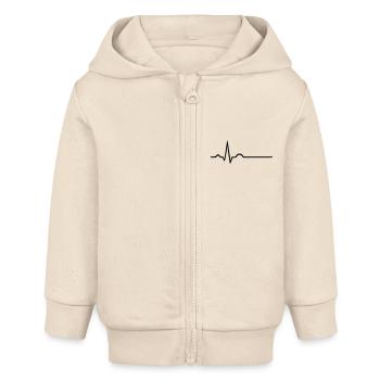 ECG - Paramedic - Doctor - Doctor on call - Baby Organic Zip-up Hoodie by Stanley/Stella - soft Ecru - Front