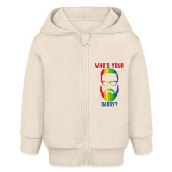 WHO'S YOUR DADDY? - Baby Organic Kapuzenjacke Baby Connector von Stanley/Stella - Natur - Vorne