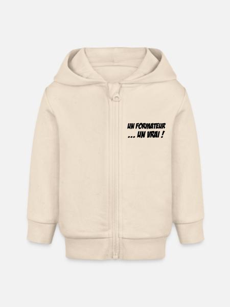 Formateur / Formatrice / Formation / Education - Veste à capuche bébé bio Stanley/Stella - écru doux