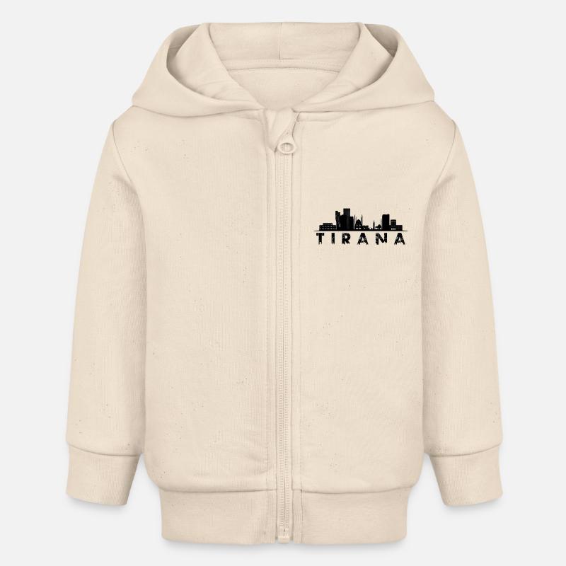 Tirana - Veste à capuche bébé bio Stanley/Stella - écru doux