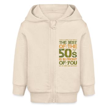 Fünfziger 50s 50's 50er - Baby Organic Kapuzenjacke Baby Connector von Stanley/Stella - Natur - Vorne