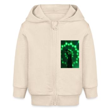 Metal-Head - Baby Organic Kapuzenjacke Baby Connector von Stanley/Stella - Natur - Vorne
