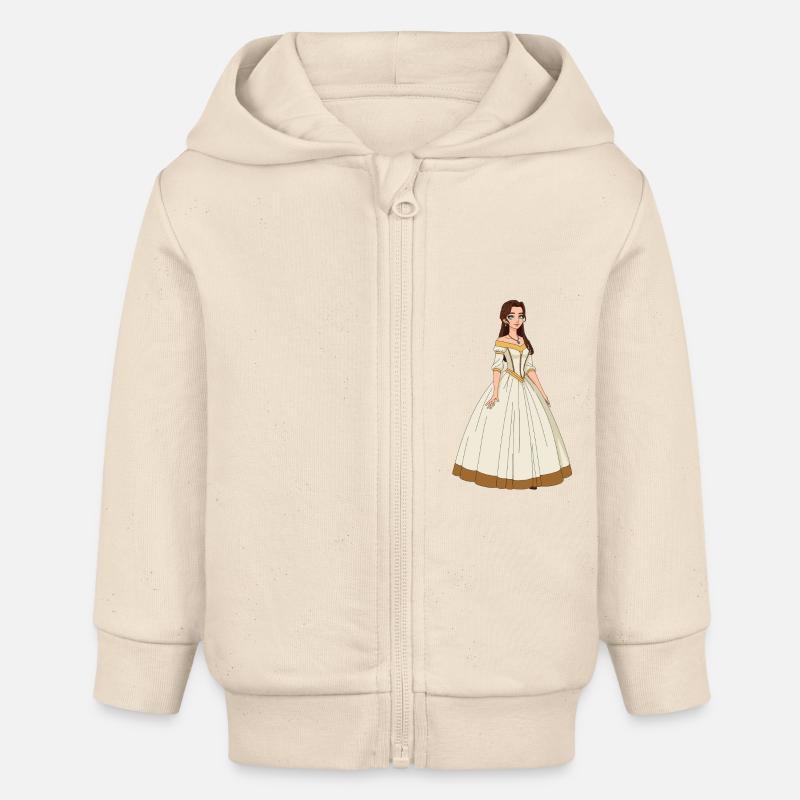 Princess Dhana - Veste à capuche bébé bio Stanley/Stella - écru doux