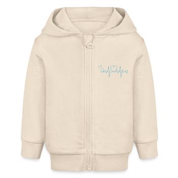 Infirmière - Infirmière - Battement de coeur - Veste à capuche bébé bio Stanley/Stella - écru doux - Devant