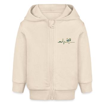 Natur - Herzschlag - Baby Organic Kapuzenjacke Baby Connector von Stanley/Stella - Natur - Vorne