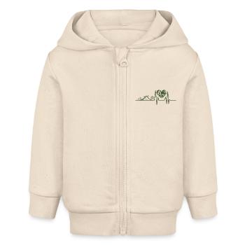 Natur - Herzschlag - Baby Organic Kapuzenjacke Baby Connector von Stanley/Stella - Natur - Vorne