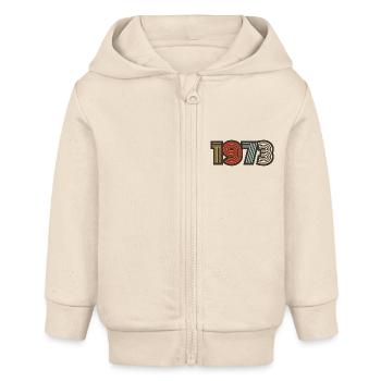 1973 Retro-Jahrgang - Baby Organic Kapuzenjacke Baby Connector von Stanley/Stella - Natur - Vorne