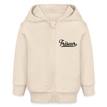 Coiffeur - Veste à capuche bébé bio Stanley/Stella - écru doux - Devant