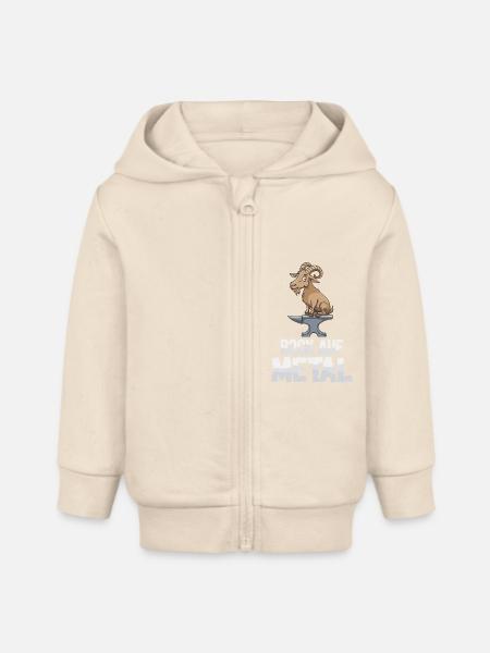 Bock auf Metal - Baby Organic Kapuzenjacke Baby Connector von Stanley/Stella - Natur