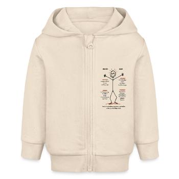 Das ist Noah Familienzauber - Baby Organic Kapuzenjacke Baby Connector von Stanley/Stella - Natur - Vorne
