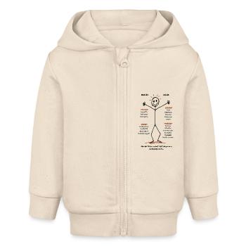 Das ist Olivia Fantasiereiche Welten - Baby Organic Kapuzenjacke Baby Connector von Stanley/Stella - Natur - Vorne