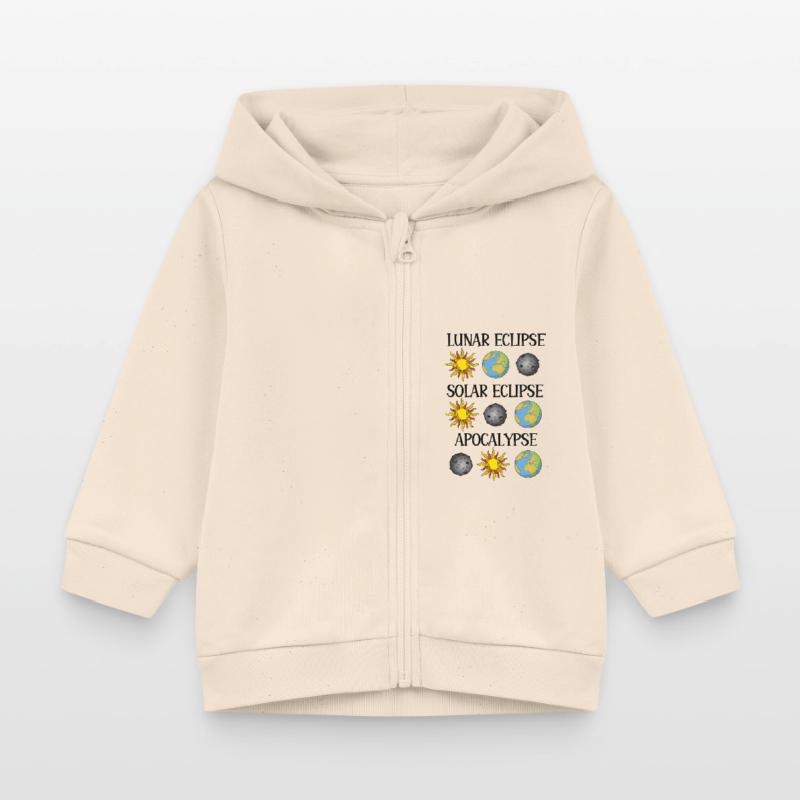 Lunar Eclipse Solar Eclipse Apocalypse Baby Organic Zip-up Hoodie by Stanley/Stella