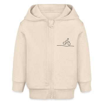 fahrrad tour - Baby Organic Kapuzenjacke Baby Connector von Stanley/Stella - Natur - Vorne