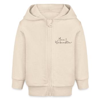 Mein 1. Weihnachten - Baby Organic Kapuzenjacke Baby Connector von Stanley/Stella - Natur - Vorne