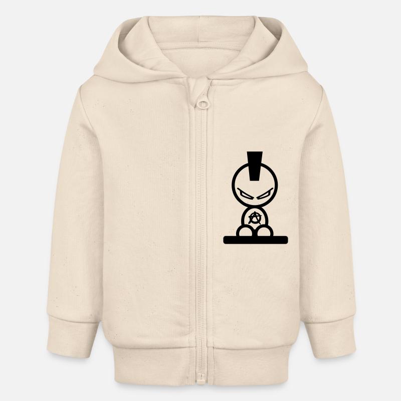 punk - Veste à capuche bébé bio Stanley/Stella - écru doux