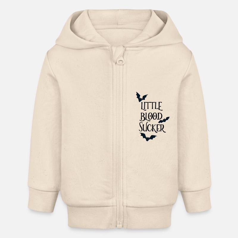 Petit suceur de sang - Veste à capuche bébé bio Stanley/Stella - écru doux