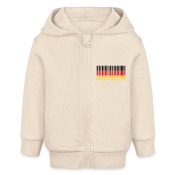 Barcode Made in Germany - Baby Organic Kapuzenjacke Baby Connector von Stanley/Stella - Natur - Vorne
