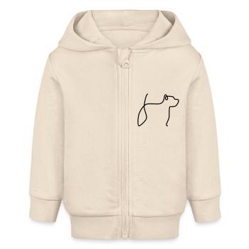 West Higland Terrier - Baby Organic Zip-up Hoodie by Stanley/Stella - soft Ecru - Front