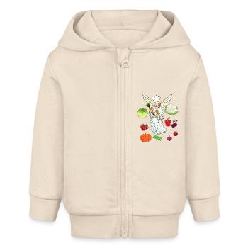 himmlisch Koch Köchin Köche Kochkunst Gemüse Engel - Baby Organic Kapuzenjacke Baby Connector von Stanley/Stella - Natur - Vorne