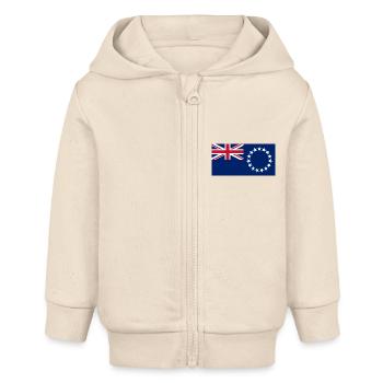 Cook Islands - Baby Organic Zip-up Hoodie by Stanley/Stella - soft Ecru - Front