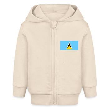 St. Lucia - Baby Organic Kapuzenjacke Baby Connector von Stanley/Stella - Natur - Vorne