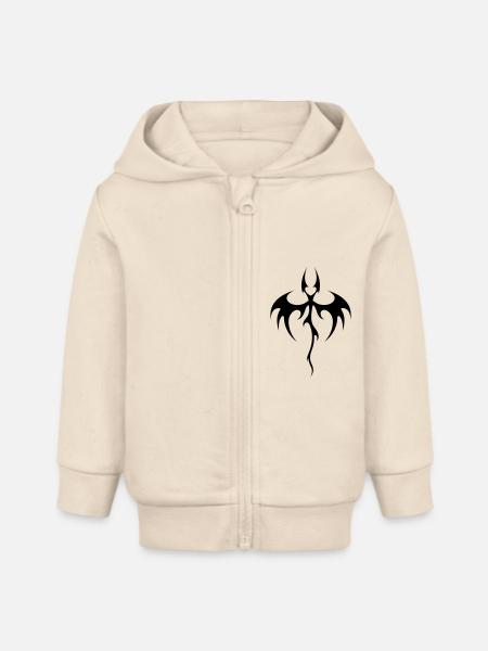tribal dragon - Baby Organic Kapuzenjacke Baby Connector von Stanley/Stella - Natur