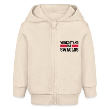 widerstand ist swaglos - Baby Organic Kapuzenjacke Baby Connector von Stanley/Stella - Natur - Vorne