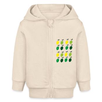 zitronen haufen - Baby Organic Kapuzenjacke Baby Connector von Stanley/Stella - Natur - Vorne
